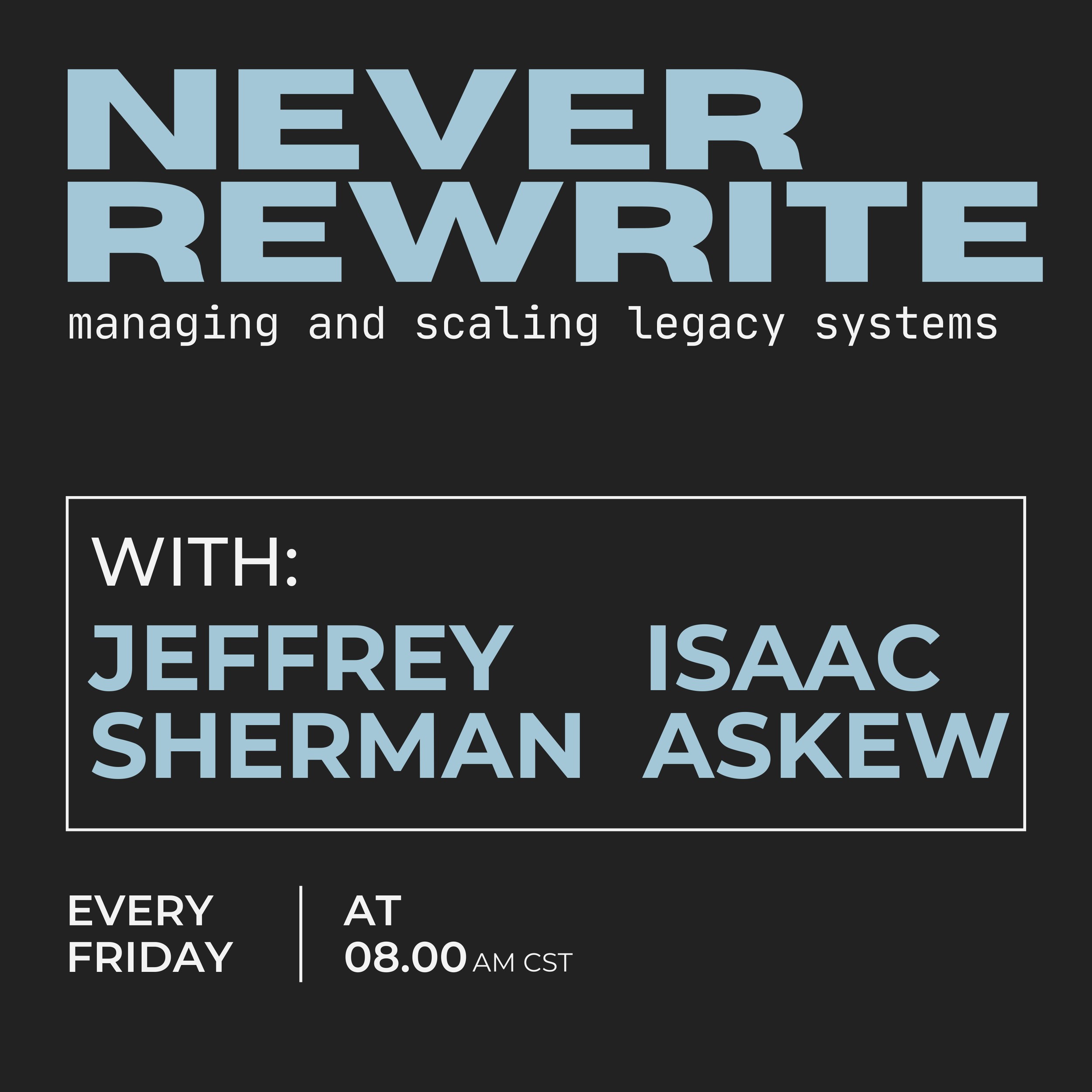 Never Rewrite podcast cover art
